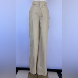 Zara Women’s Faux Leather Pants High Waisted Wide Leg‎ Front Seaming Size Small